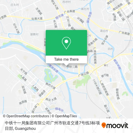 中铁十一局集团有限公司广州市轨道交通7号线3标项目部 map