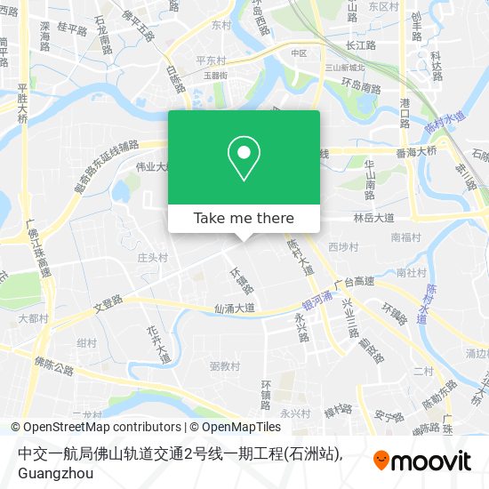 中交一航局佛山轨道交通2号线一期工程(石洲站) map