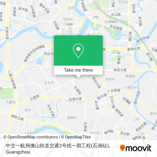 中交一航局佛山轨道交通2号线一期工程(石洲站) map