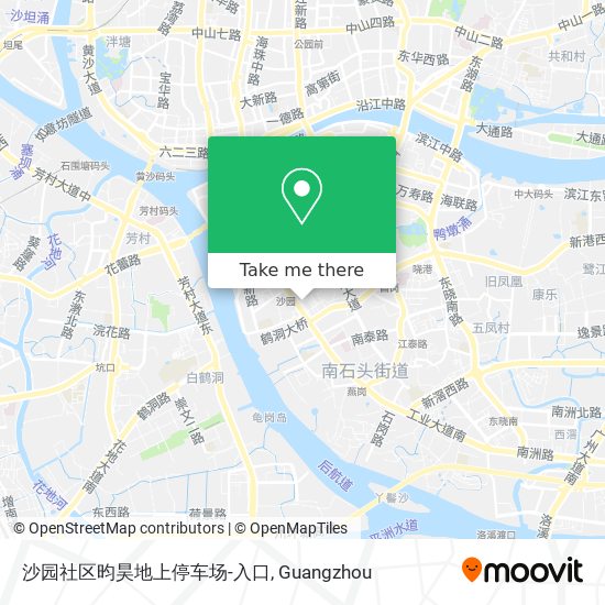 沙园社区昀昊地上停车场-入口 map