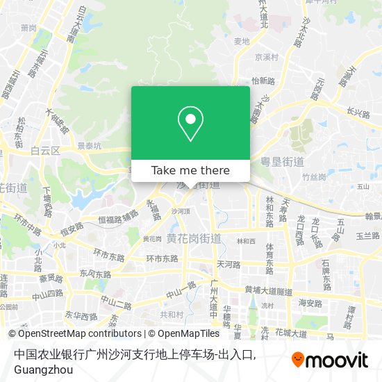中国农业银行广州沙河支行地上停车场-出入口 map