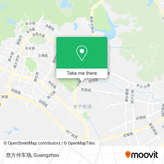 悠方停车场 map
