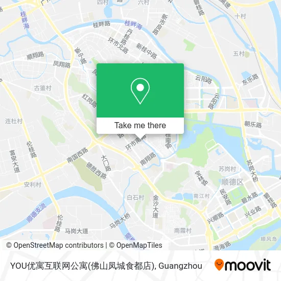 YOU优寓互联网公寓(佛山凤城食都店) map