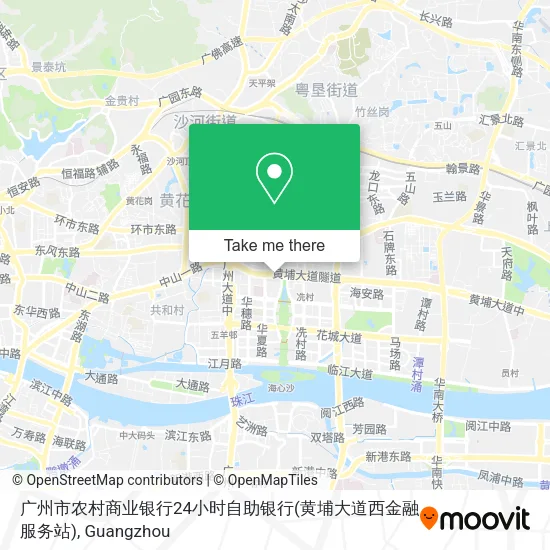 广州市农村商业银行24小时自助银行(黄埔大道西金融服务站) map