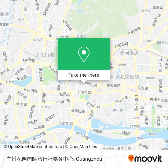 广州花园国际旅行社票务中心 map