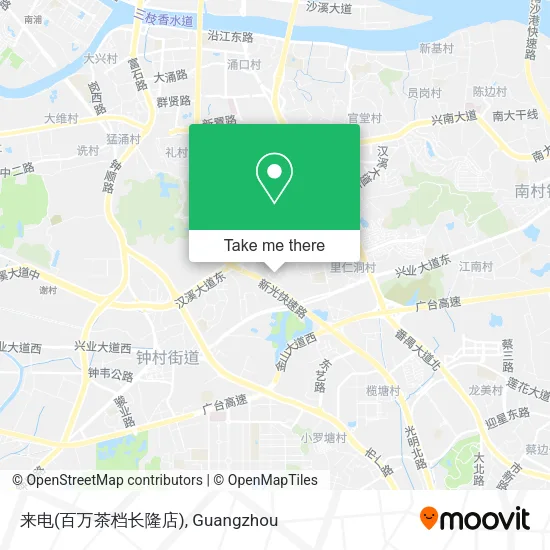 来电(百万茶档长隆店) map