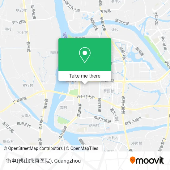 街电(佛山绿康医院) map