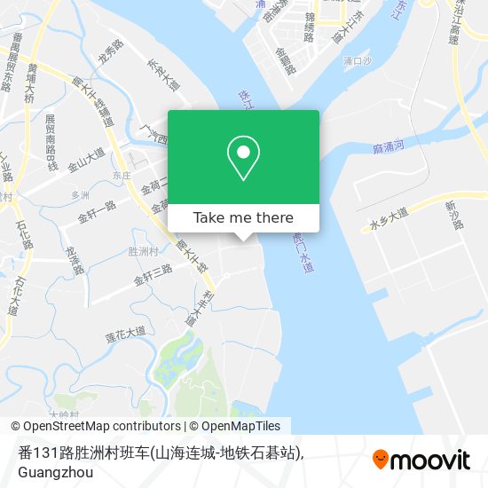 番131路胜洲村班车(山海连城-地铁石碁站) map