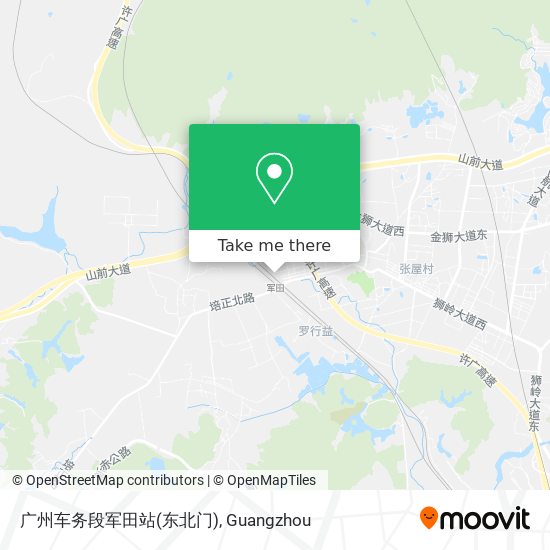 广州车务段军田站(东北门) map