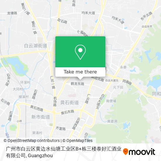 广州市白云区黄边水仙塘工业区B+栋三楼泰好汇酒业有限公司 map
