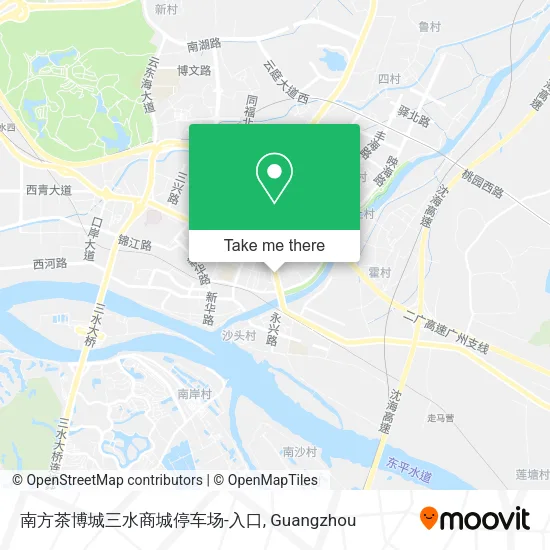南方茶博城三水商城停车场-入口 map