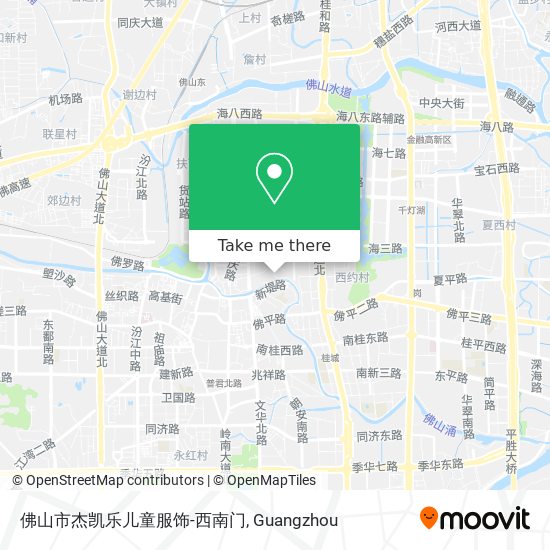 佛山市杰凯乐儿童服饰-西南门 map