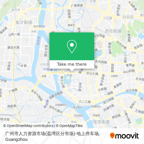 广州市人力资源市场(荔湾区分市场)-地上停车场 map