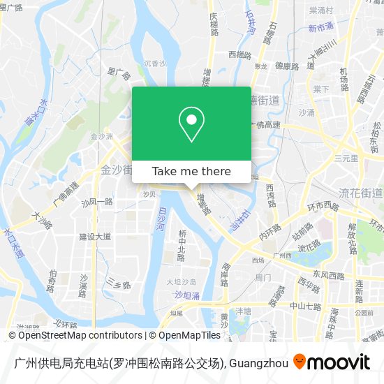 广州供电局充电站(罗冲围松南路公交场) map