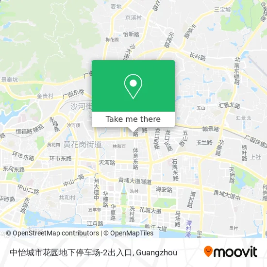 中怡城市花园地下停车场-2出入口 map