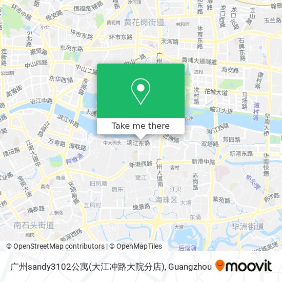 广州sandy3102公寓(大江冲路大院分店) map