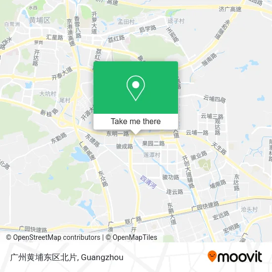 广州黄埔东区北片 map