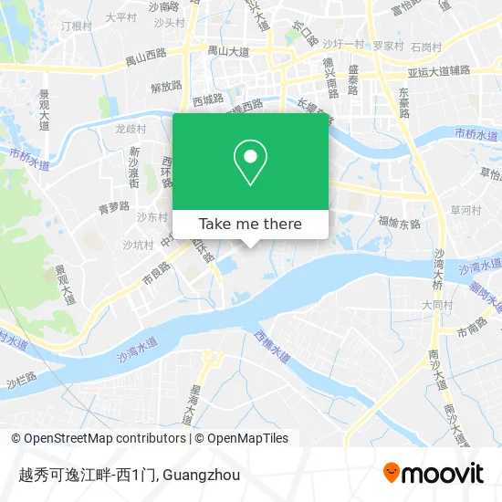 越秀可逸江畔-西1门 map