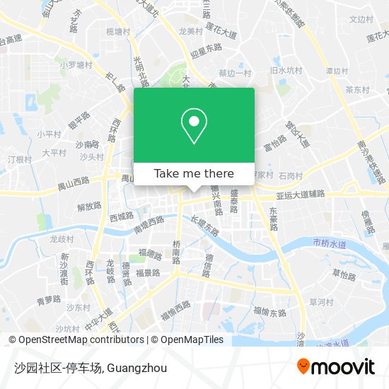沙园社区-停车场 map