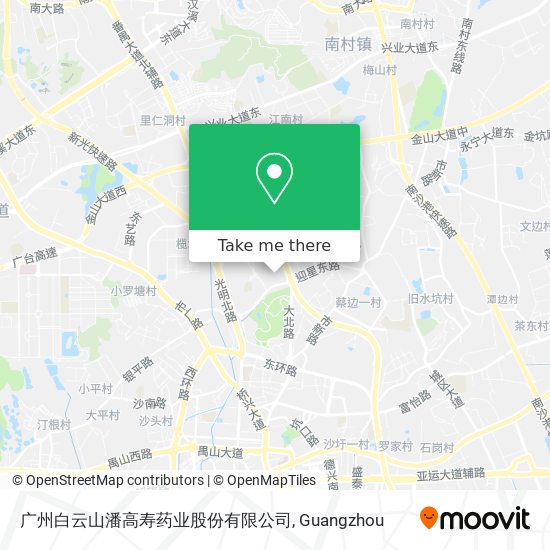 广州白云山潘高寿药业股份有限公司 map