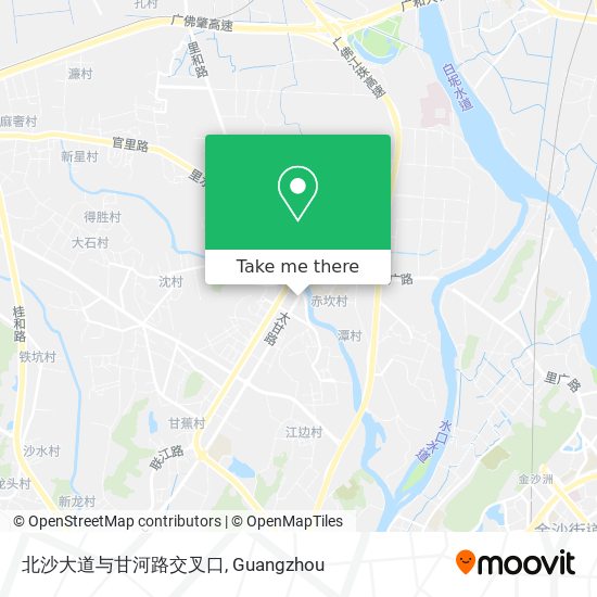 北沙大道与甘河路交叉口 map