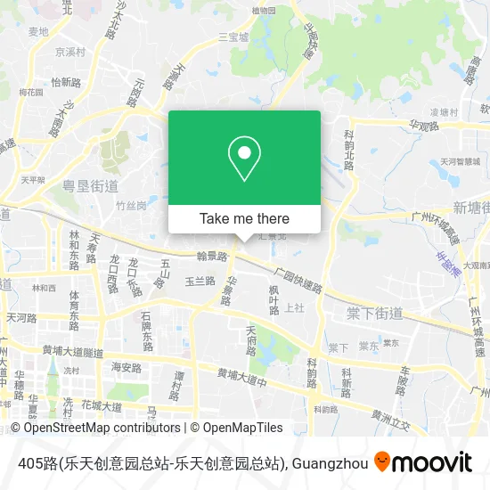 405路(乐天创意园总站-乐天创意园总站) map