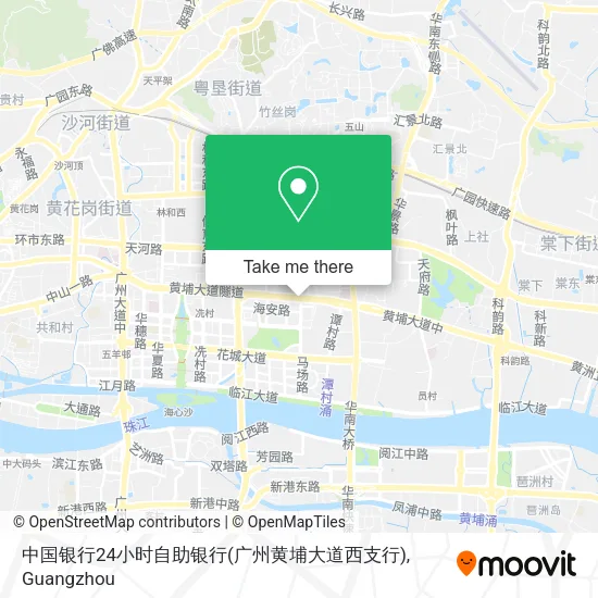 中国银行24小时自助银行(广州黄埔大道西支行) map