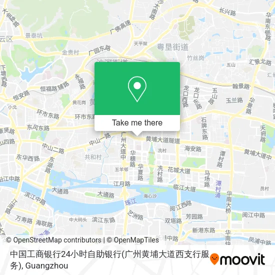 中国工商银行24小时自助银行(广州黄埔大道西支行服务) map