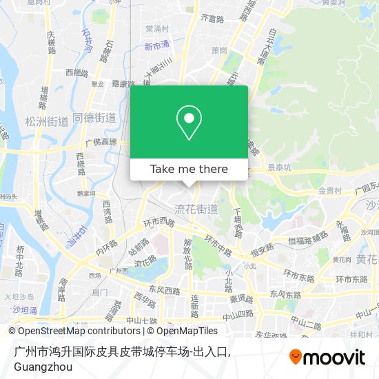 广州市鸿升国际皮具皮带城停车场-出入口 map
