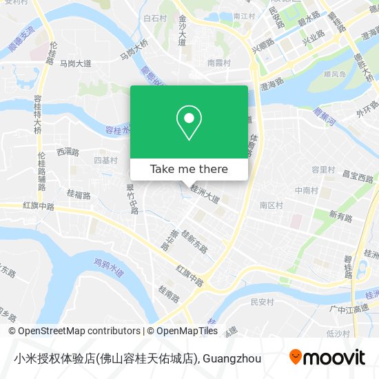 小米授权体验店(佛山容桂天佑城店) map