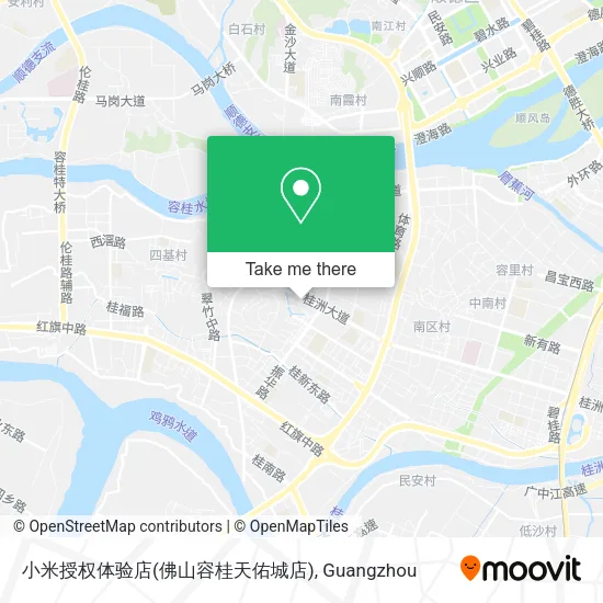 小米授权体验店(佛山容桂天佑城店) map