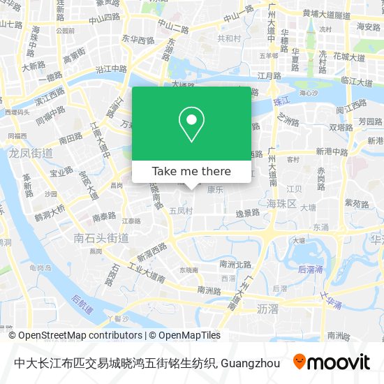 中大长江布匹交易城晓鸿五街铭生纺织 map