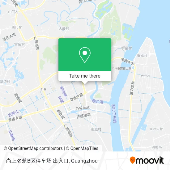 尚上名筑B区停车场-出入口 map