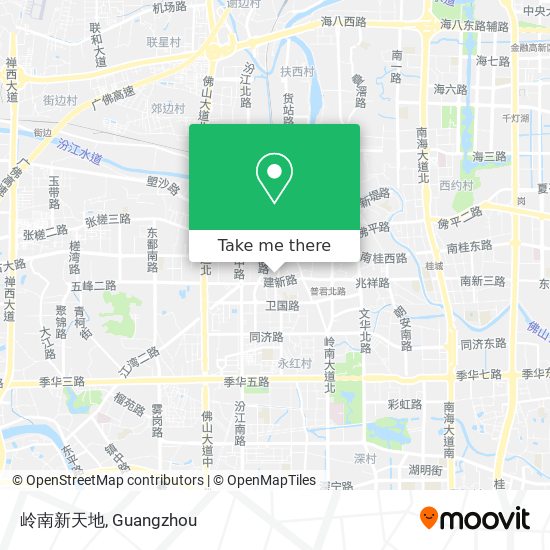 岭南新天地 map