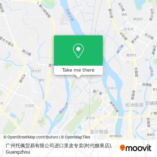 广州托佩贸易有限公司进口里皮专卖(时代糖果店) map