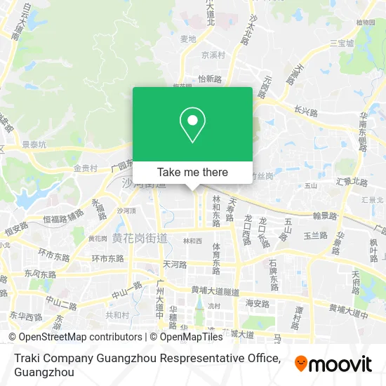 Traki Company Guangzhou Respresentative Office map
