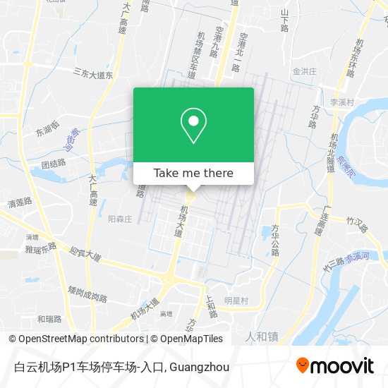 白云机场P1车场停车场-入口 map
