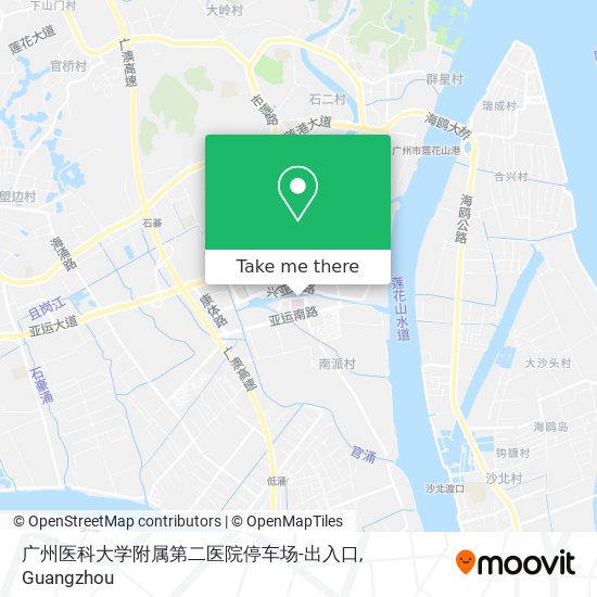 广州医科大学附属第二医院停车场-出入口 map