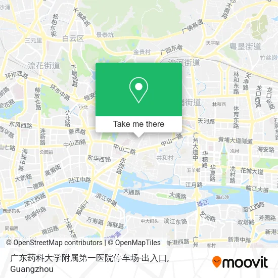 广东药科大学附属第一医院停车场-出入口 map