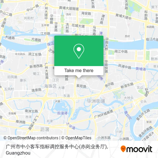 广州市中小客车指标调控服务中心(赤岗业务厅) map