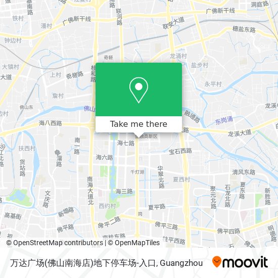 万达广场(佛山南海店)地下停车场-入口 map