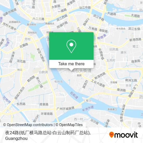 夜24路(纸厂横马路总站-白云山制药厂总站) map