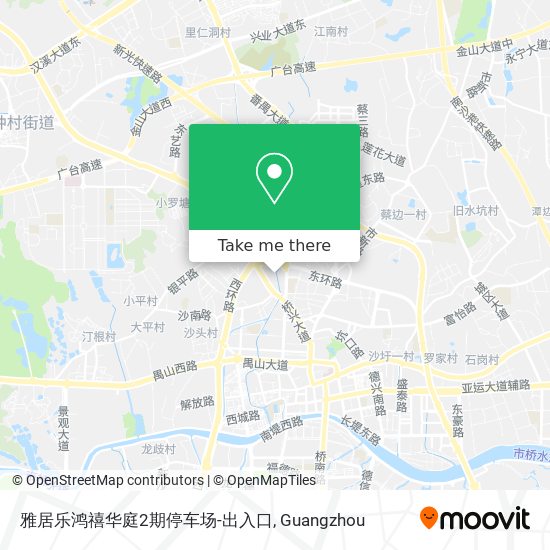雅居乐鸿禧华庭2期停车场-出入口 map