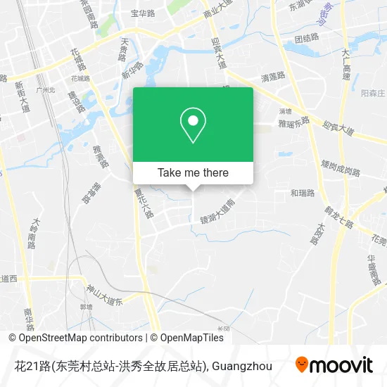 花21路(东莞村总站-洪秀全故居总站) map