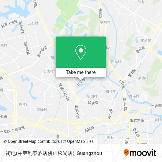 街电(柏莱利泰酒店佛山松岗店) map