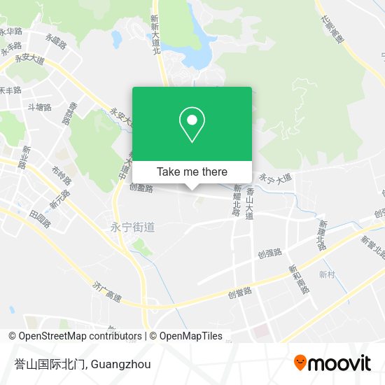 誉山国际北门 map