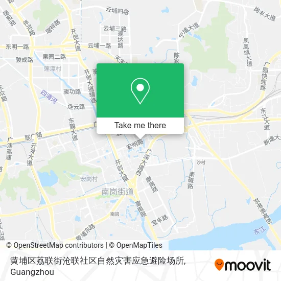 黄埔区荔联街沧联社区自然灾害应急避险场所 map