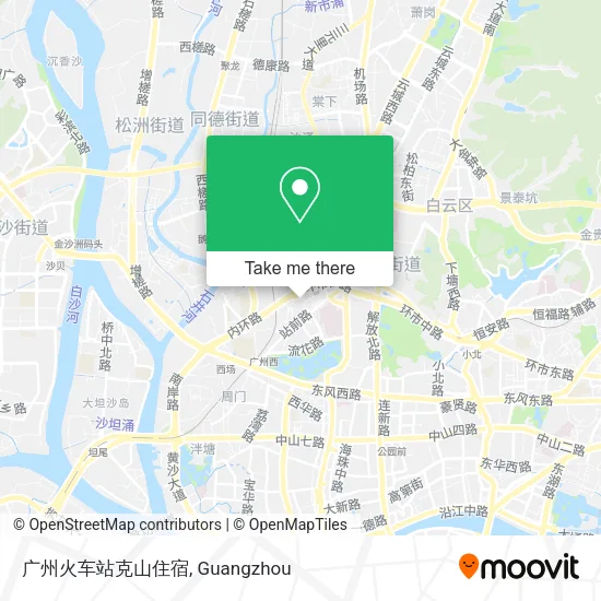 广州火车站克山住宿 map