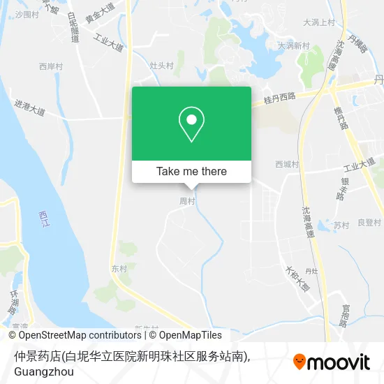 仲景药店(白坭华立医院新明珠社区服务站南) map