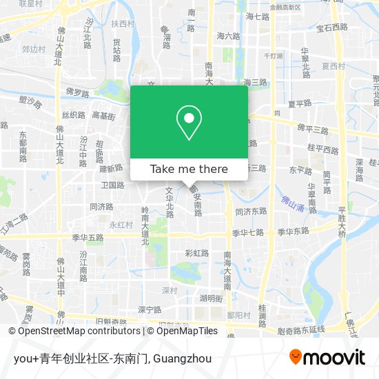 you+青年创业社区-东南门 map